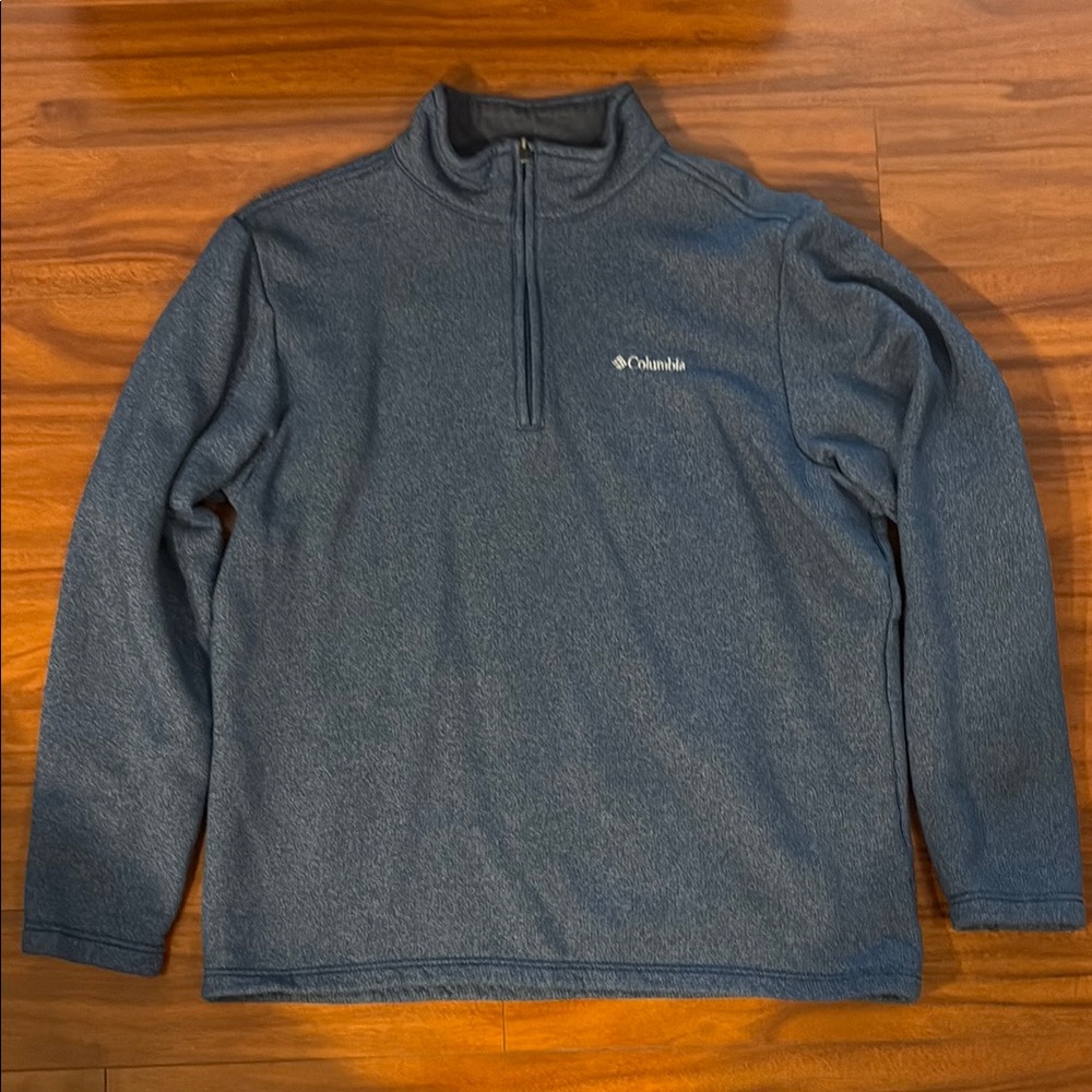 Columbia Blue Zip Up Sweater Fleece